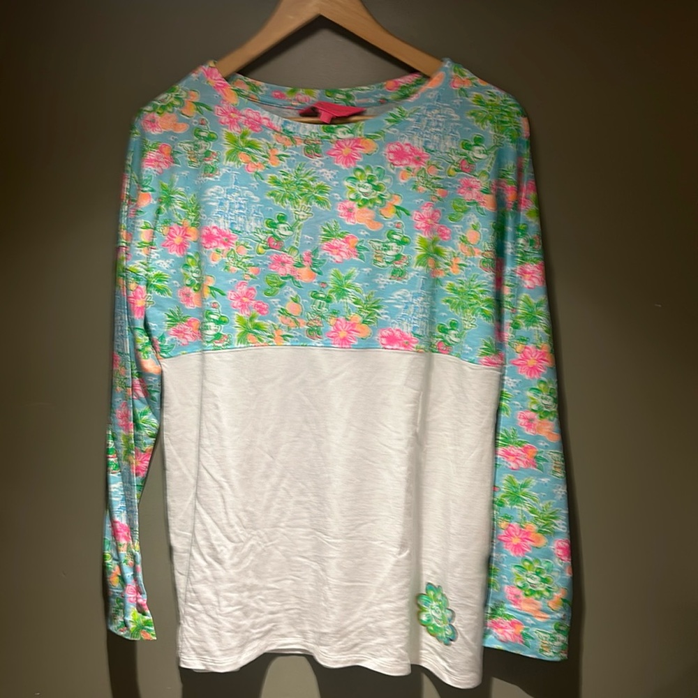 Lillly Pulitzer Disney Mickey Minnie Long Sleeve sz Small NWT Limited Edition